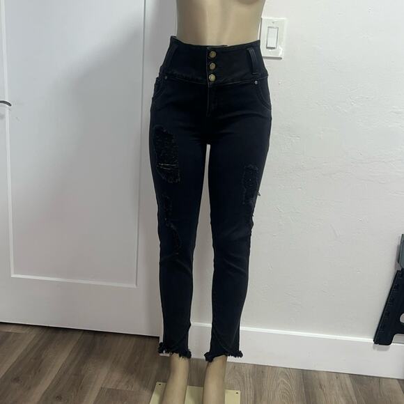 Final! TISSINI Colombian Booty Lifting Jeans Levanta Cola Skinny Jeans Sz 9/10 - Picture 7 of 14